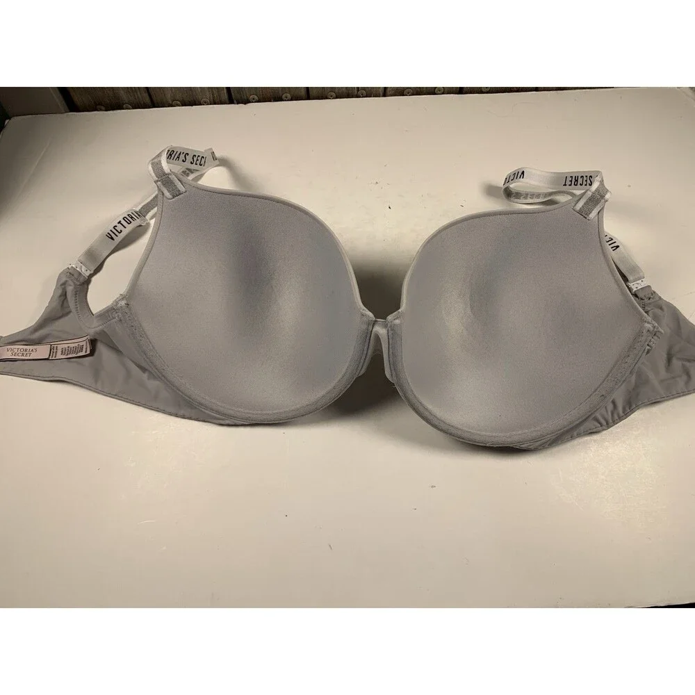 Victoria's Secret T-Shirt Push-Up Full Coverage Bra Size 38DDD Gray - Picture 2 of 4